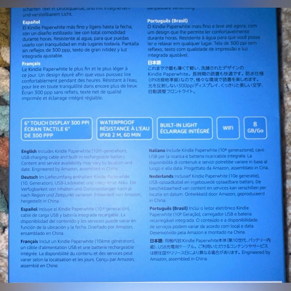 Amazon Kindle Paperwhite 2018 8GB - Black - Picture 3 of 7